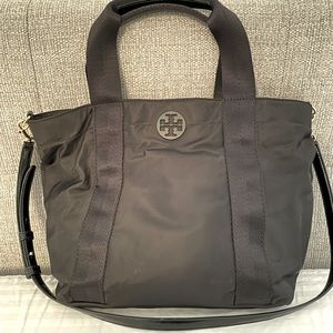 Tory Burch black nylon tote